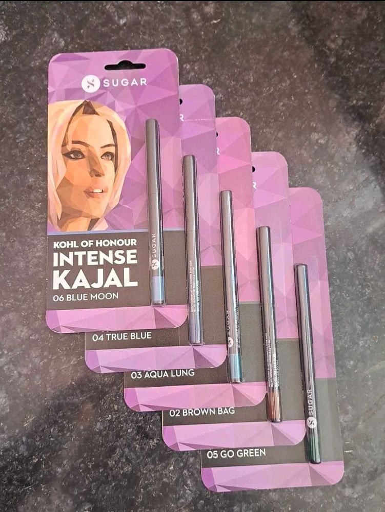 Sugar Cohl Kajal Combo Of Green And Brown