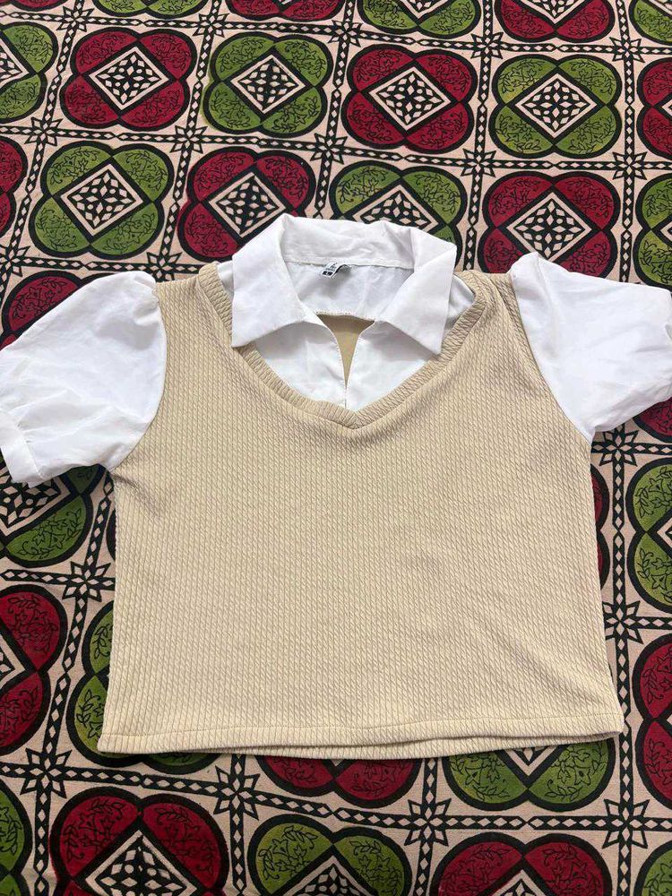 Cute Knit shirt style top