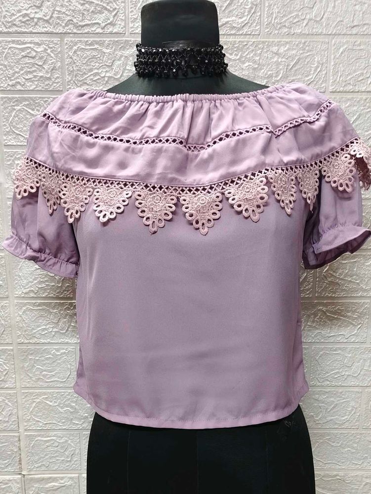 Tops For Rs. 99 Only/ Lavender Crop Top