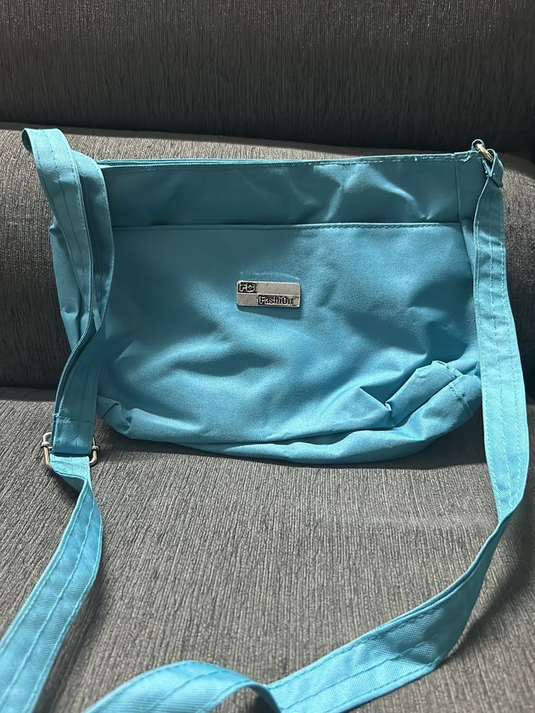 2 Combo Purses- New Sky Blue Sling+ Peach Clutch