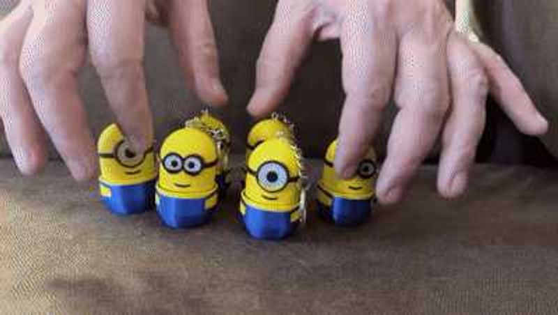 Minions Keychain Fidget 3d printed