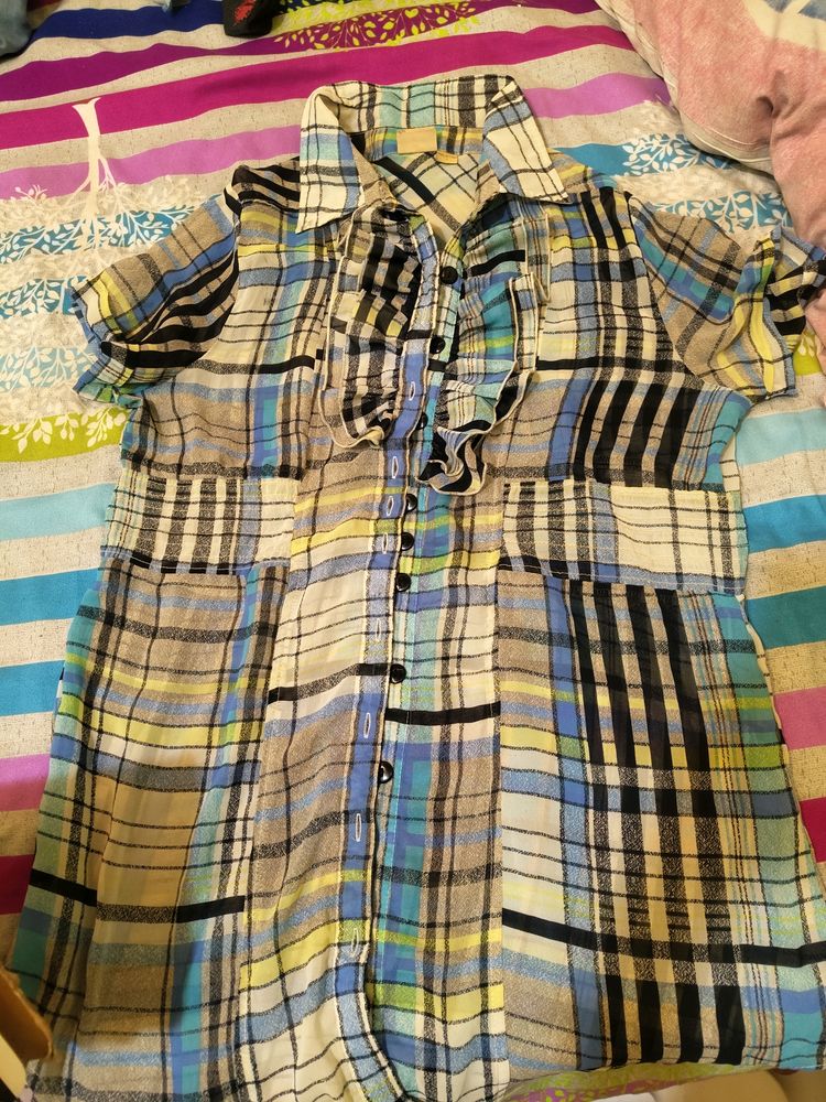 Very Beautiful Ruffel Long Shirt  For Women
