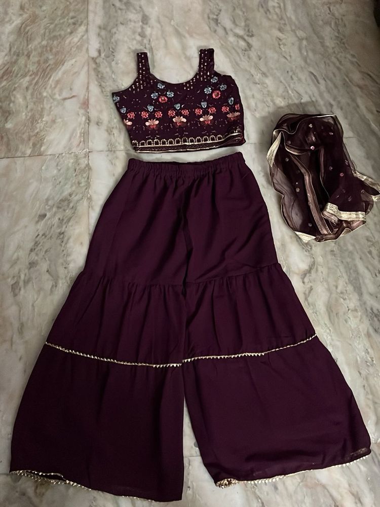Embroidered Sharara Set
