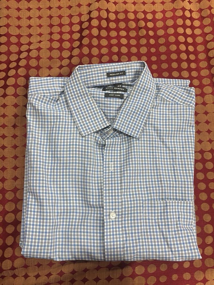 Blue Grey Small Checks