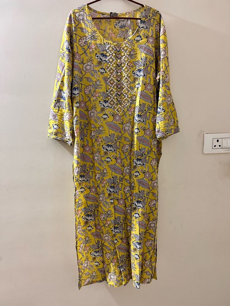 Floral Print Kurta
