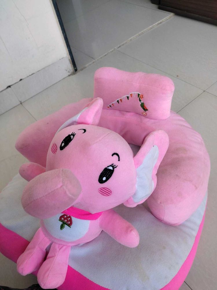 Pink Elephant Baby Support Seat
