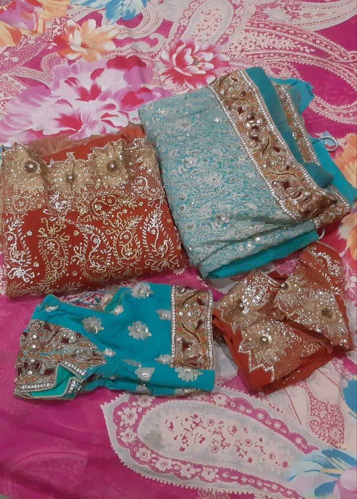 Beautiful Combo Saree 😊🥰