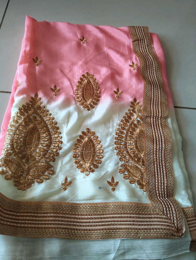 New Saree With Unstitched Blouse piece