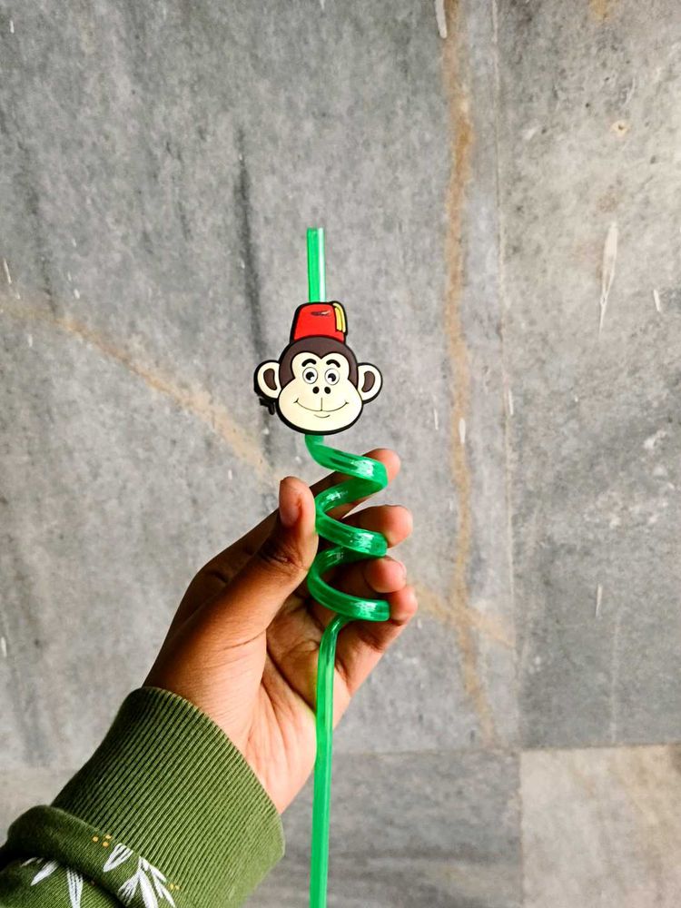 Cute Monkey Straw