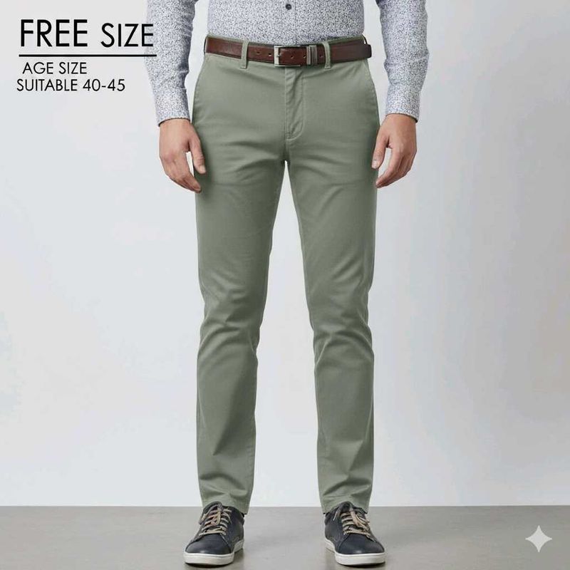 Olive Green Casual Trousers
