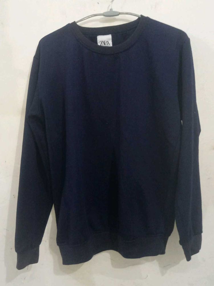 Zara Basic Navy Long Sleeve Top