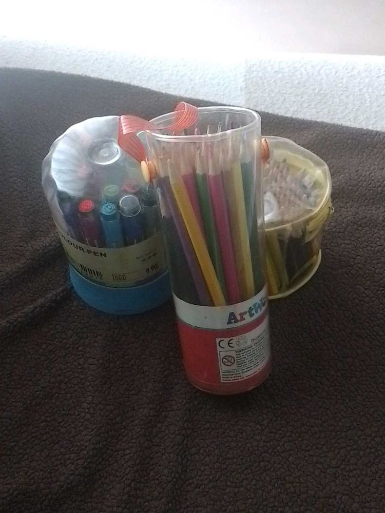 Variety of Colourpencil &amp; Pen