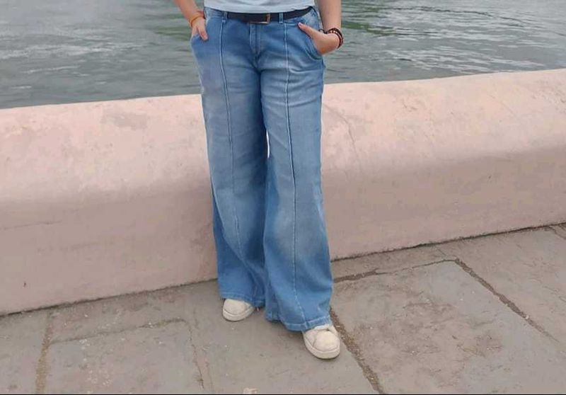 Roadster Blue High Rise Wide Leg Jeans