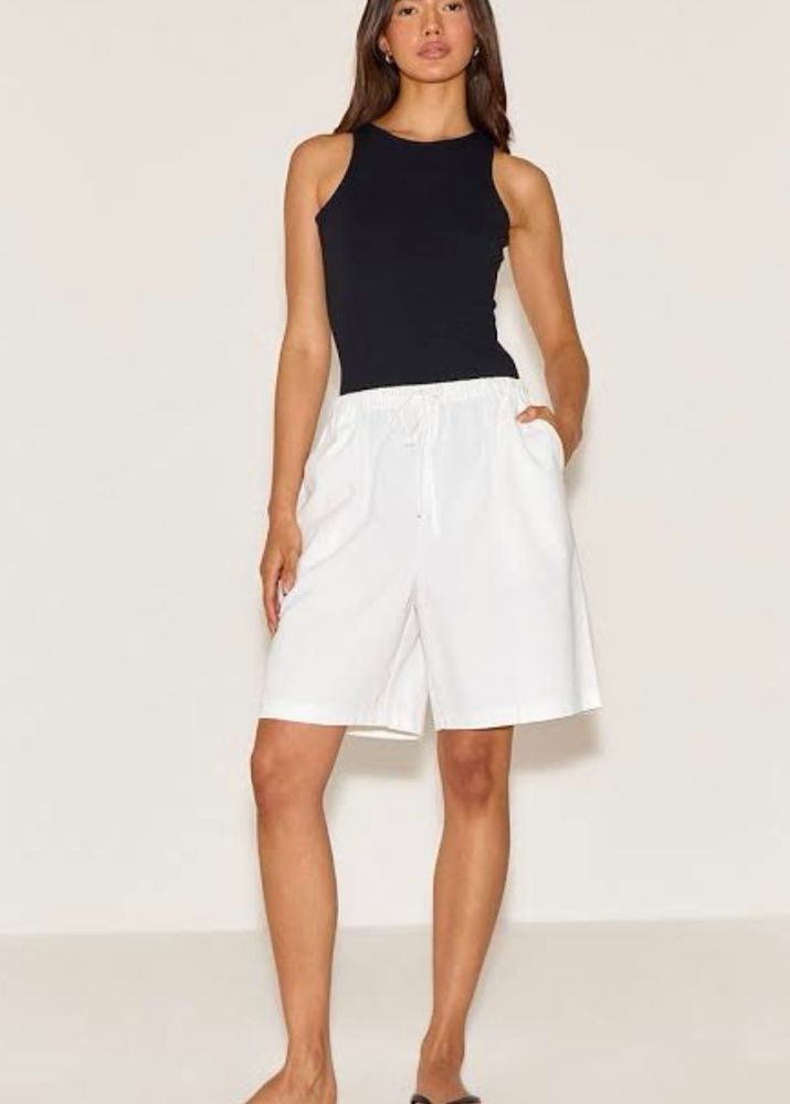 Cream/white Drawstring Shorts