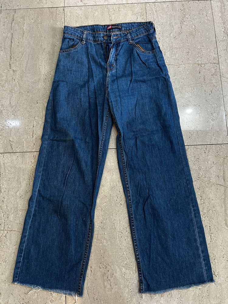 Wide Leg Denim Jeans