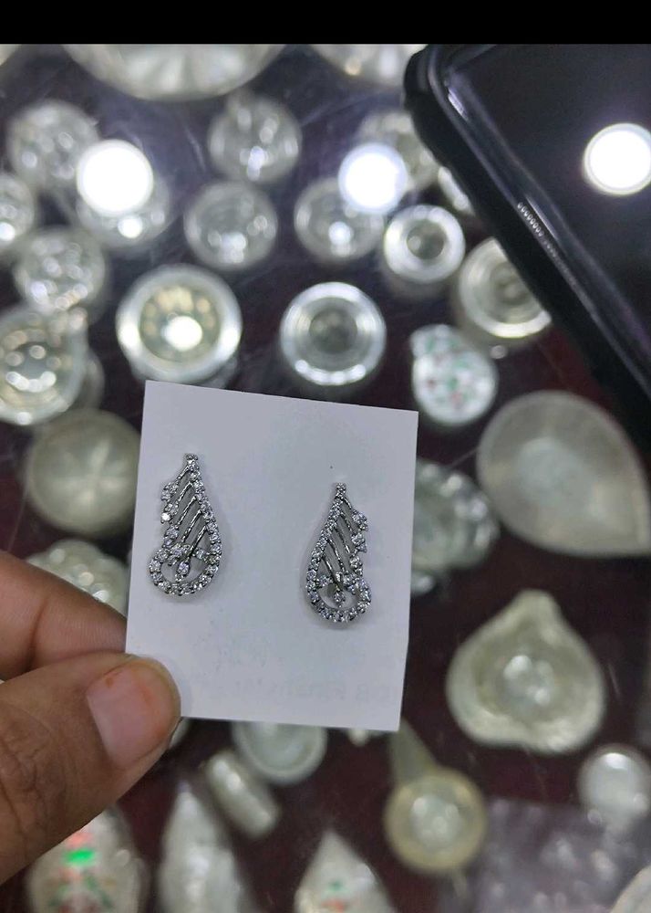 925 Italian Sparkling Silver Dangle Earrings With
