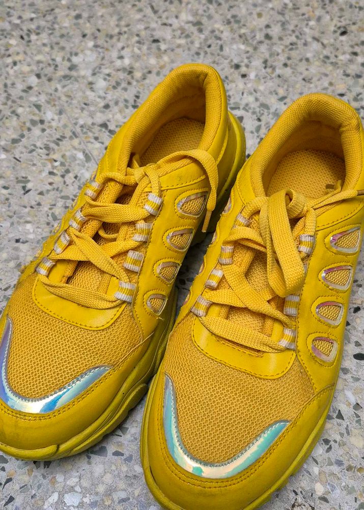 Yellow Color Sneakers Size 6
