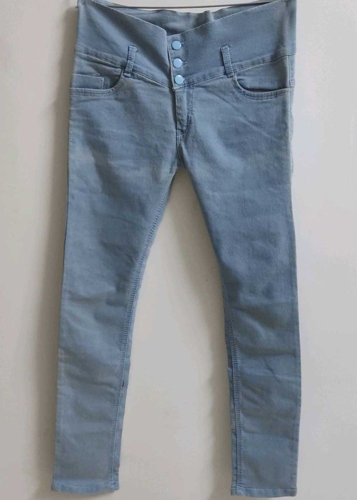 Light Blue High-Waisted Jeans
