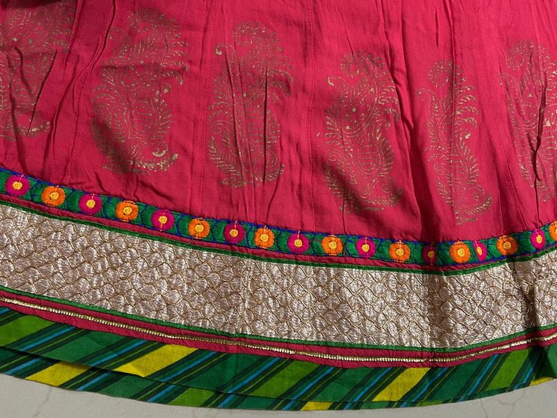 Pink Floral Print Skirt