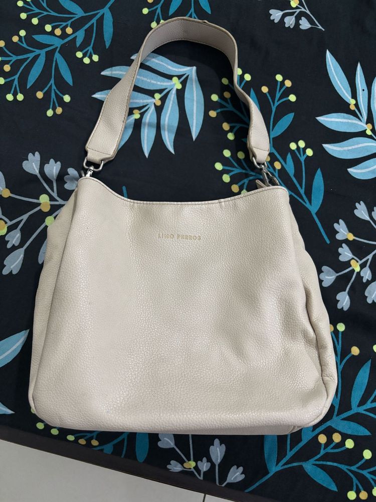Lino Perros Beige Hobo Bag