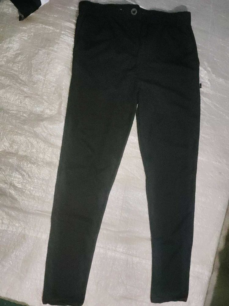 Black track pants for men