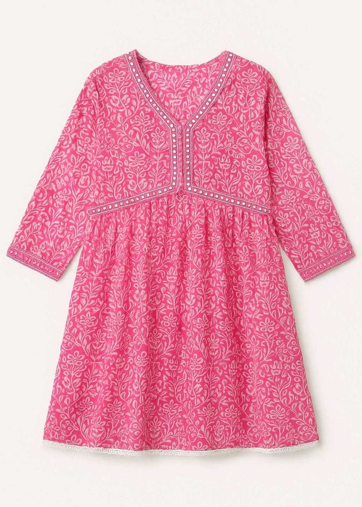 Pink Floral Tunic Top