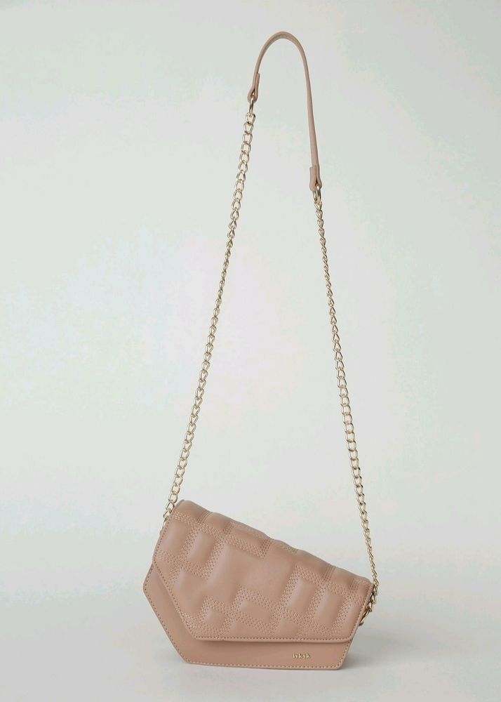 Iykyk Asymmetric Stich Textured Sling Bag