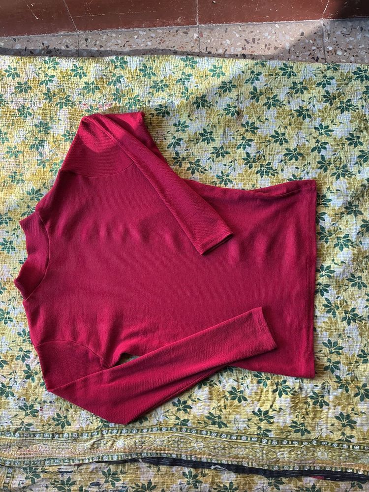 Maroon Long Sleeve Top
