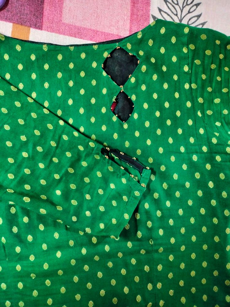 Designer green kurti