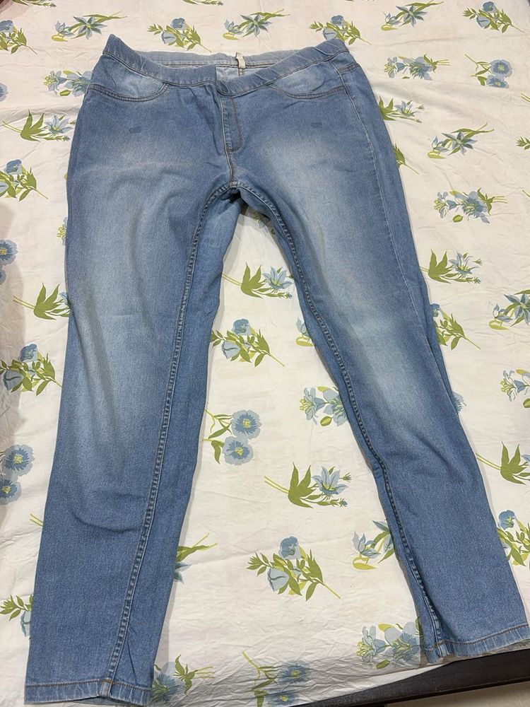 Light Wash Denim Joggers