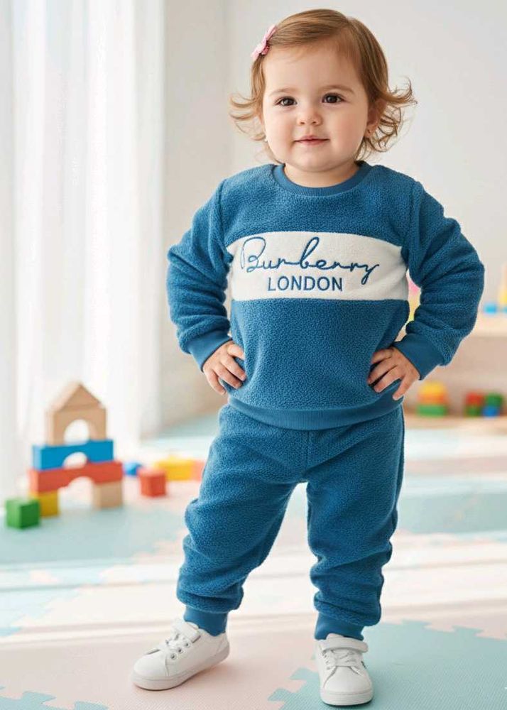 Burberry Kids Blue Fleece Set
