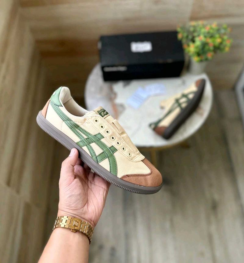 Onitsuka Tiger Cream/Green Sneakers