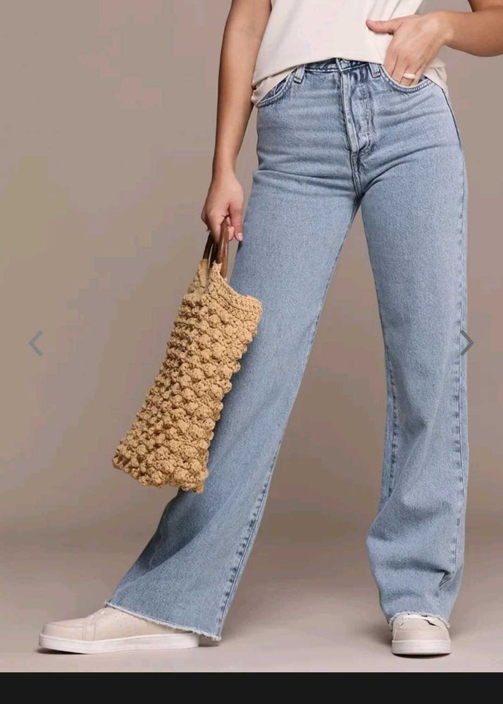 MANGO Wide Leg Jeans