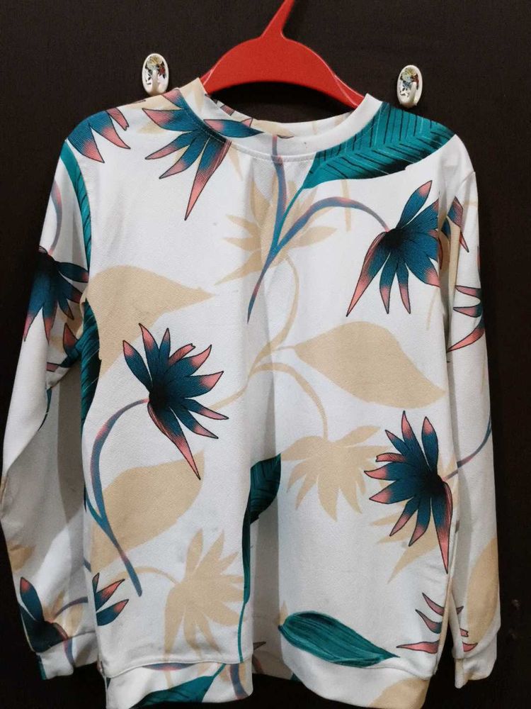Floral Print Sweatshirt