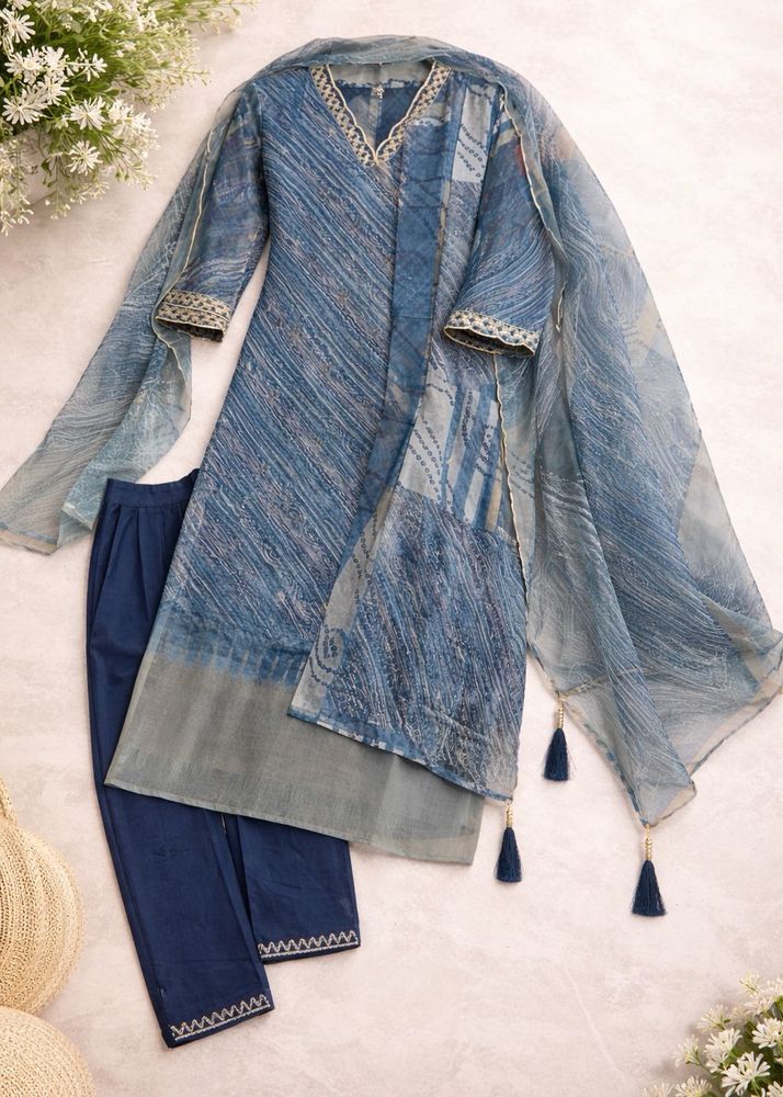 Pure Designer Organza Kurta Set