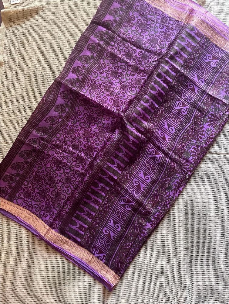 Purple Shade Silk Saree