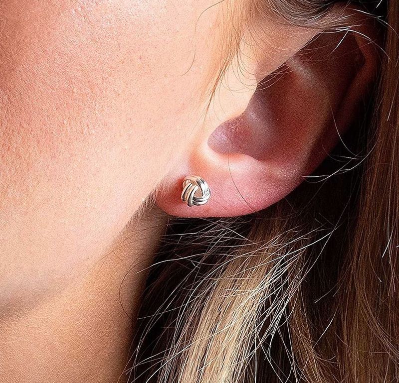 Silver Knot Earrings