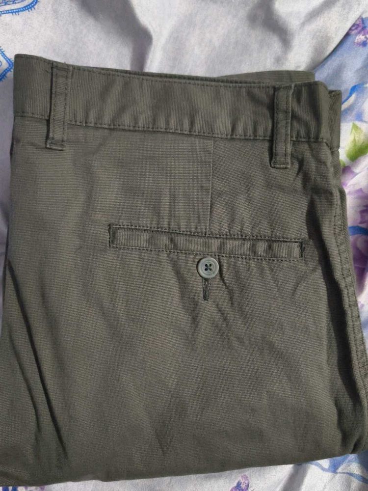 Olive Green Casual Pants
