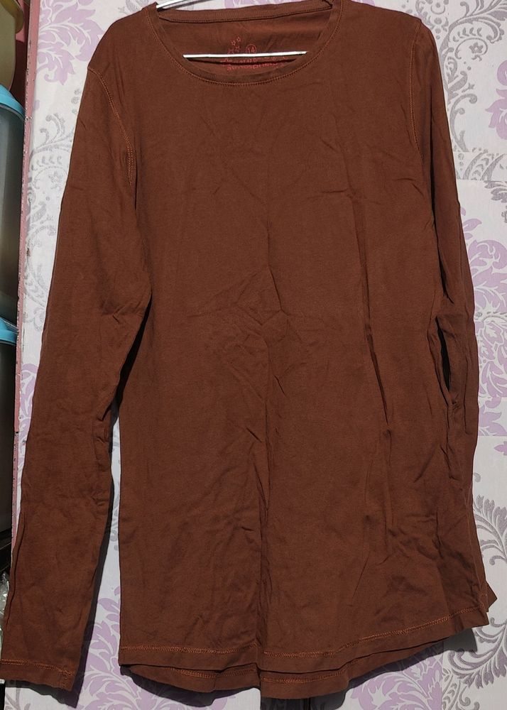 Brown Plain Tshirt