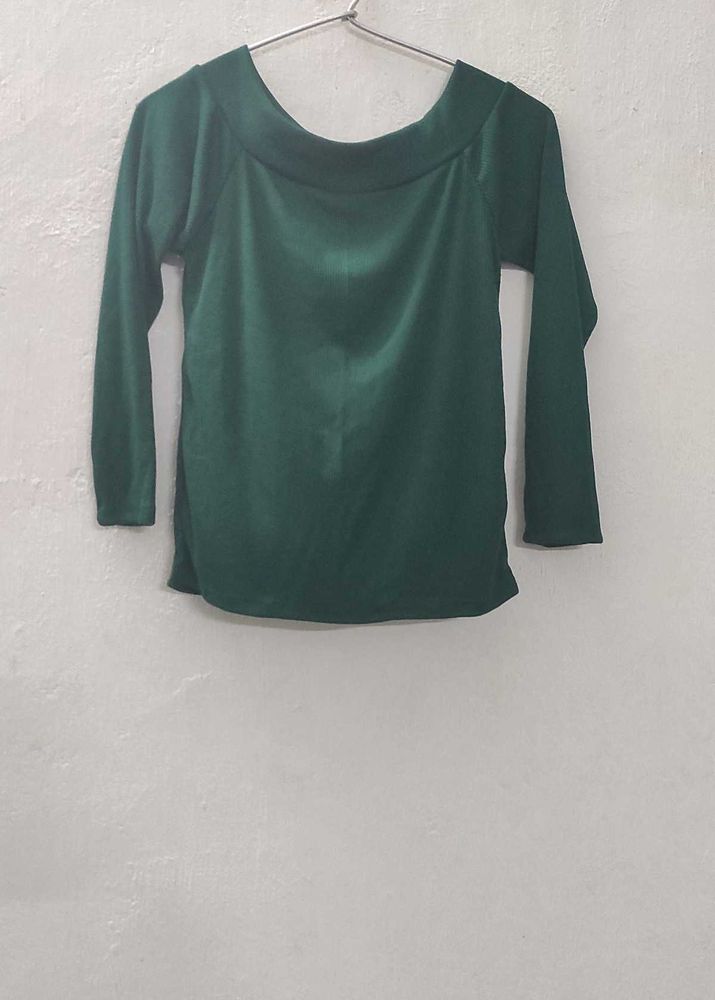 Green Knit Top