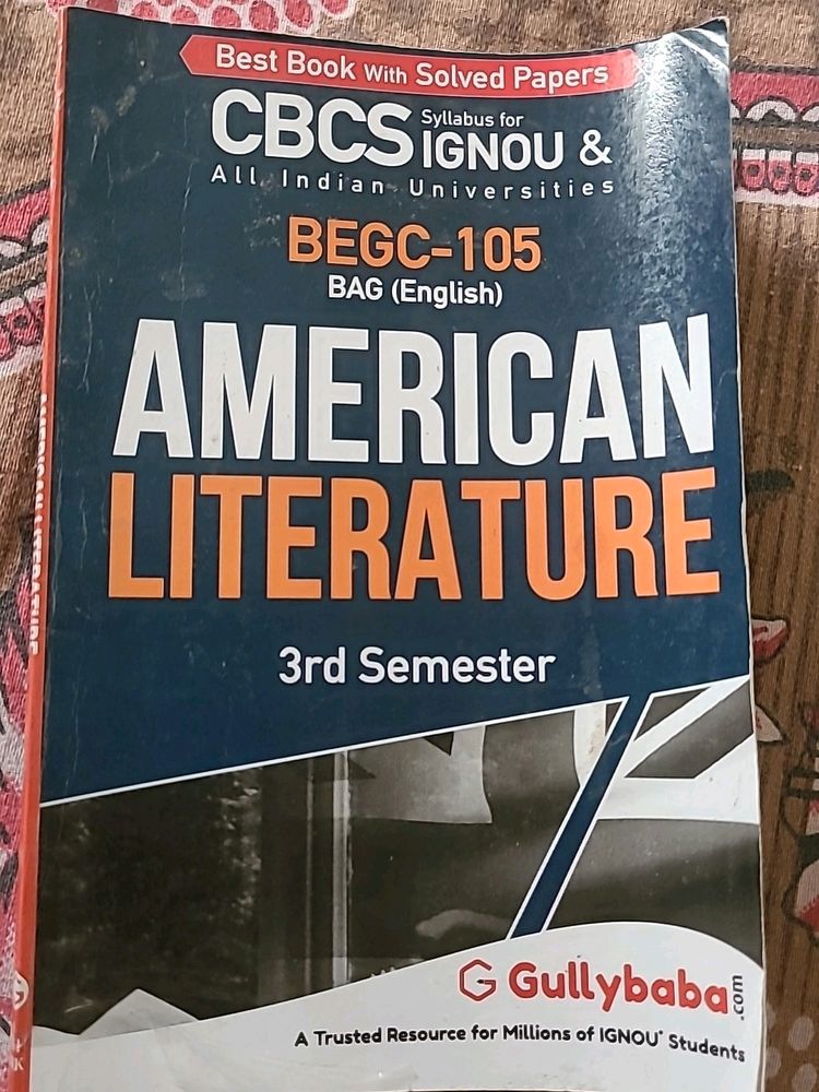 BEGC-105 American Literature For 3rd Semester (B.A.English Honors) IGNOU