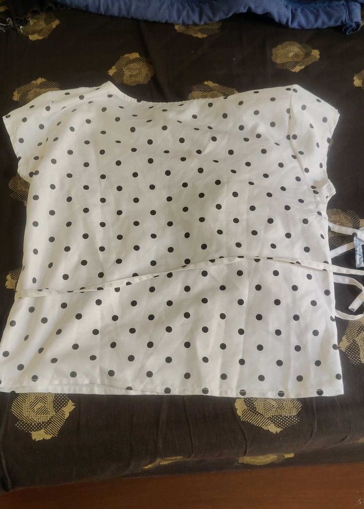 Polka Dot Print Top