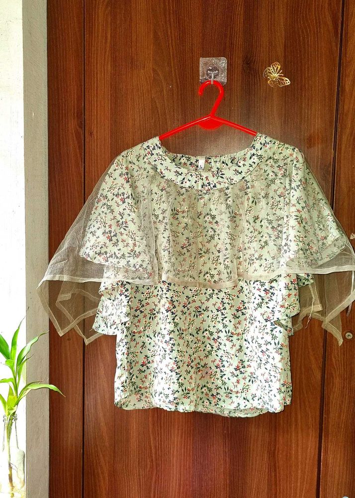 Floral Print Layered Top