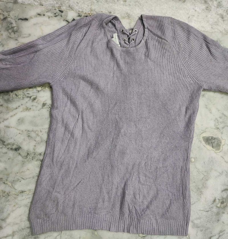 lavender knitted sweater