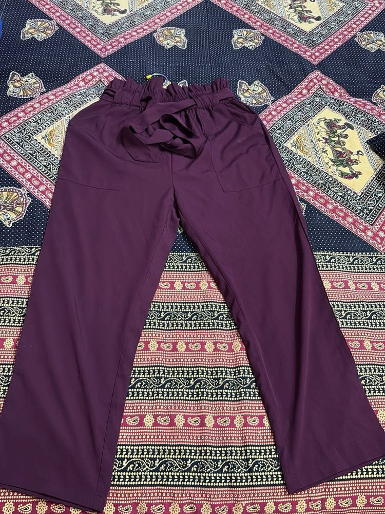 Stylish Purple Palazzo Pants