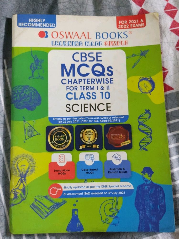 Oswaal MCQ Chapterwise For Term 1 And Term 2 Class 10 Science