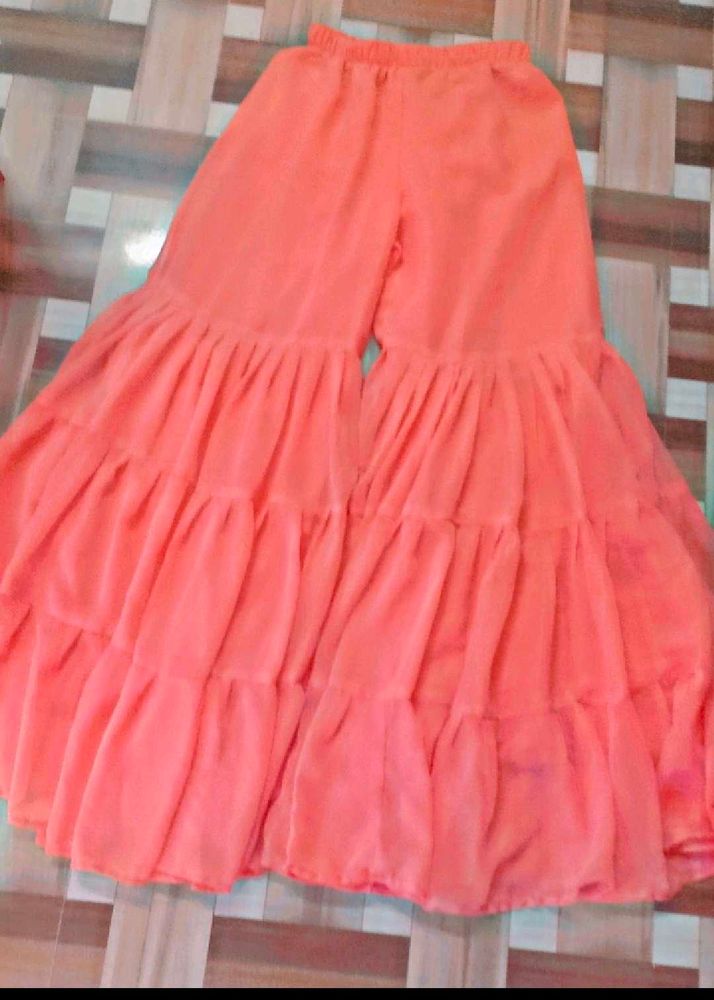 Coral Mirror Work Dress