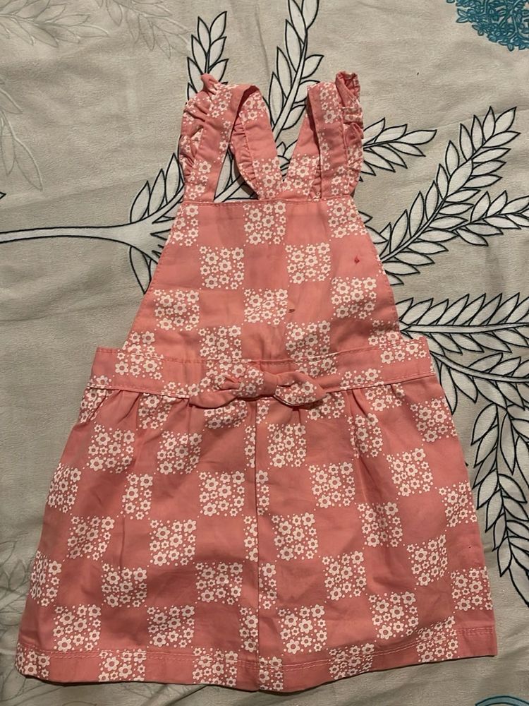 Baby Girl Pink Frock Sleeveless For Summer
