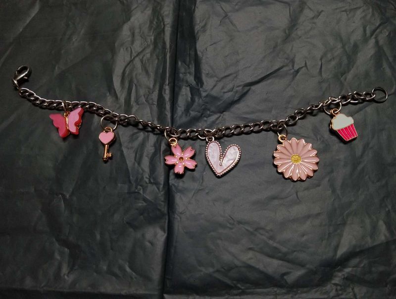 PINK CHARM BRACELET FOR SALE !!