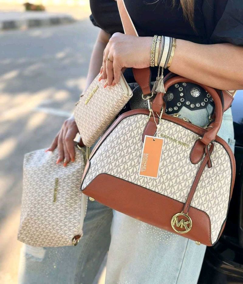 MK ALMA HANDBAG COMBO OF 3  WDOUT BOX